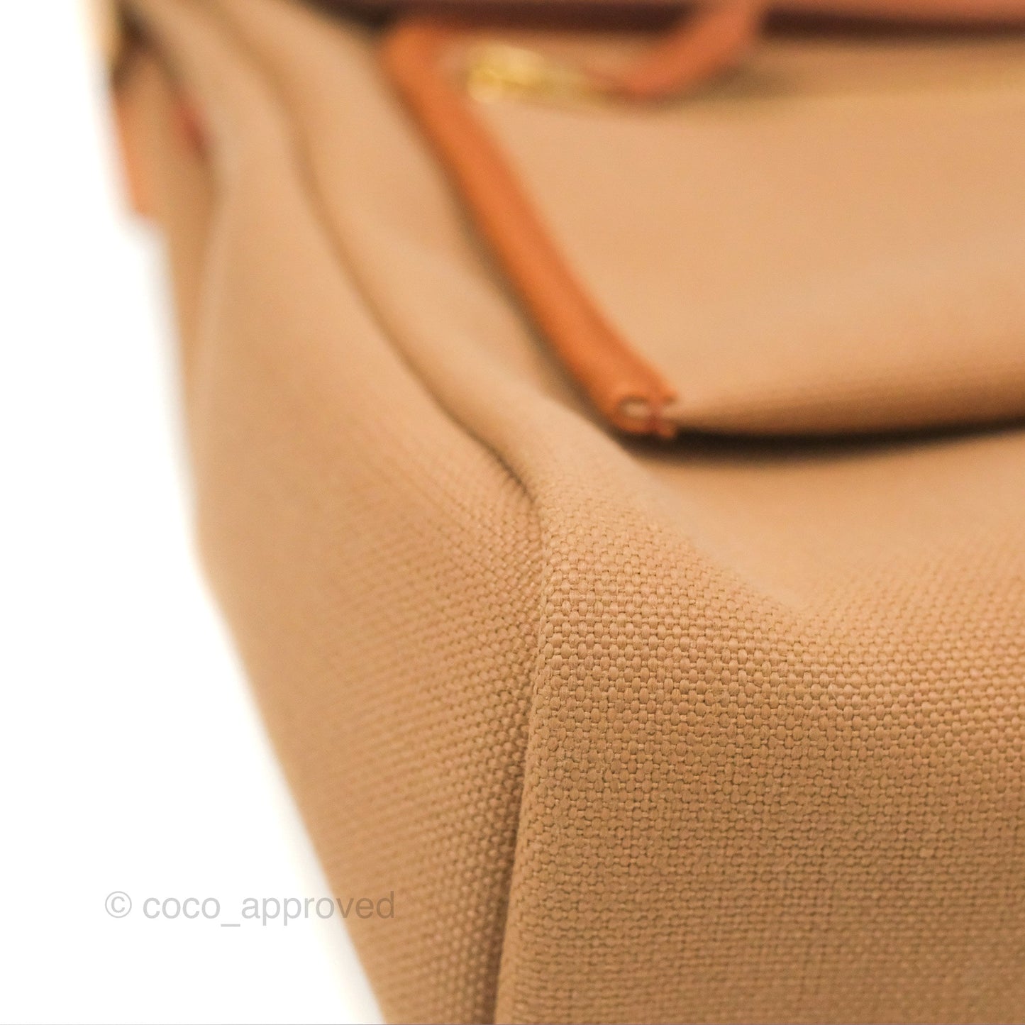 Hermès Herbag Zip Retourne 31 Chai 0M/Fauve 34 Canvas Gold Hardware