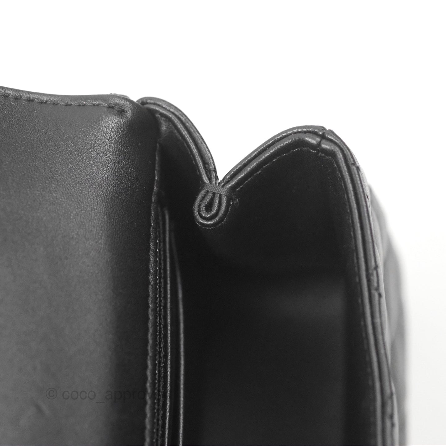 Chanel Mini Rectangle Flap with Crystals Top Handle Black Lambskin 23A