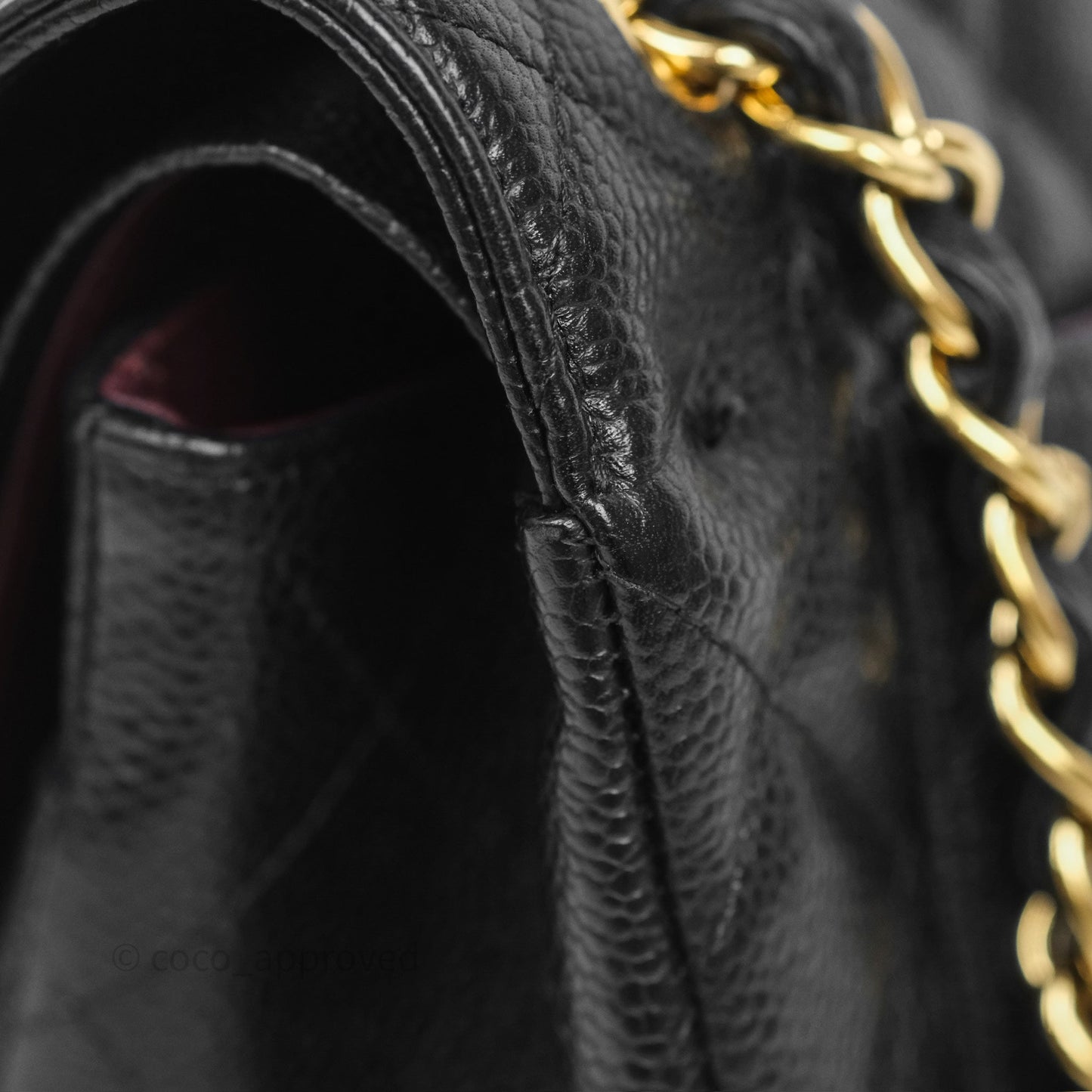 Chanel Jumbo Double Flap Quilted Black Caviar Gold Hardware⁣⁣