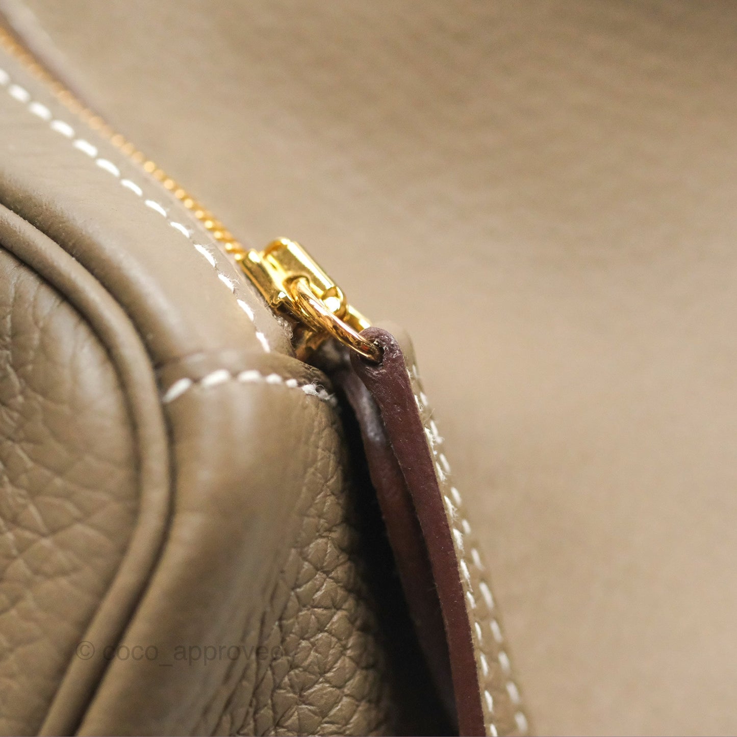 Hermès Lindy 26 Etoupe Clemence Gold Hardware