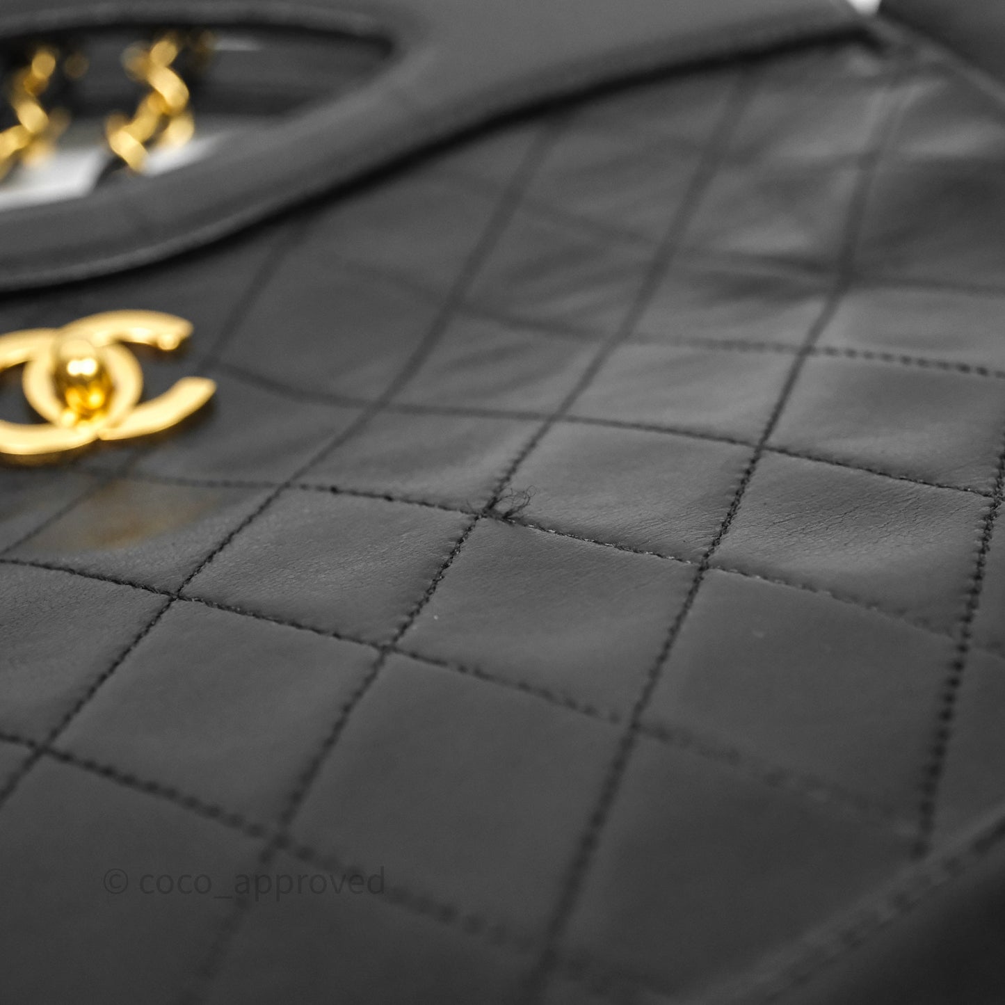 Chanel Vintage 31 Small Bag Black Lambskin 24K Gold Hardware