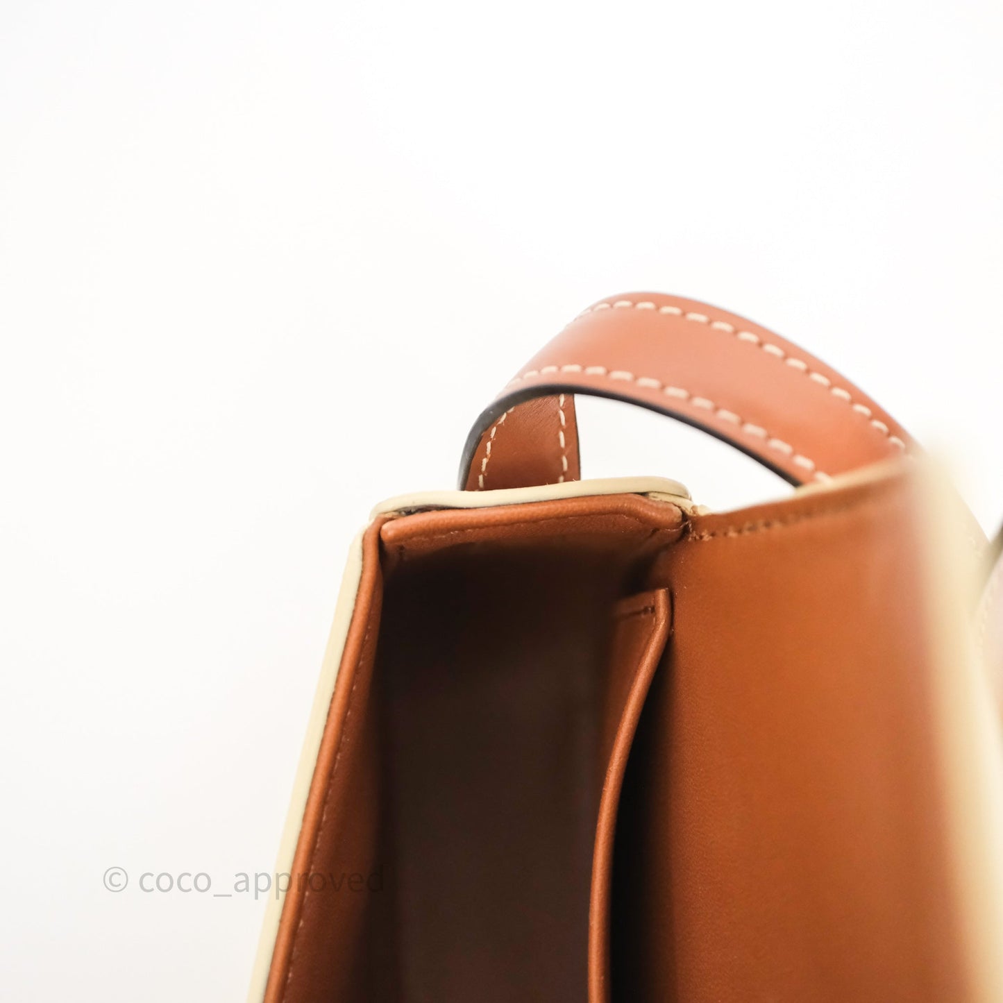 Celine Triomphe Shoulder Bag White Calfskin Triomphe Canvas