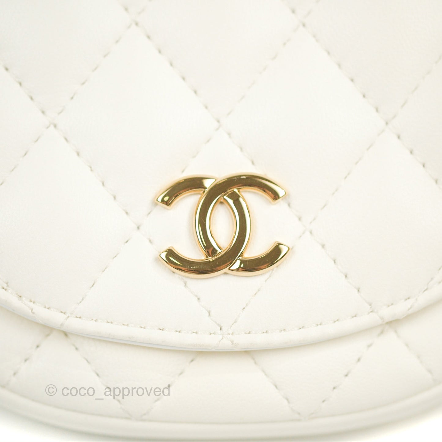 Chanel Side Packs Shoulder Bags Yellow White Lambskin Gold Hardware 19S