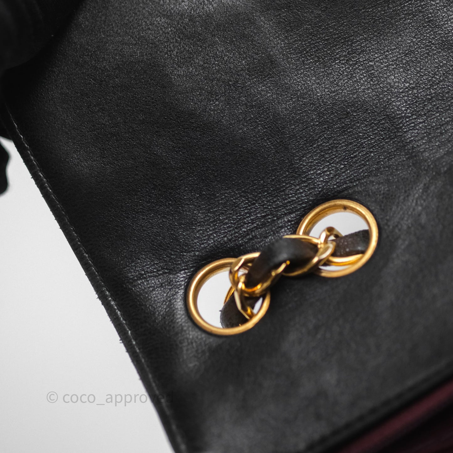 Chanel Vintage Chevron Envelope Flap Bag Black Lambskin 24K Gold Hardware