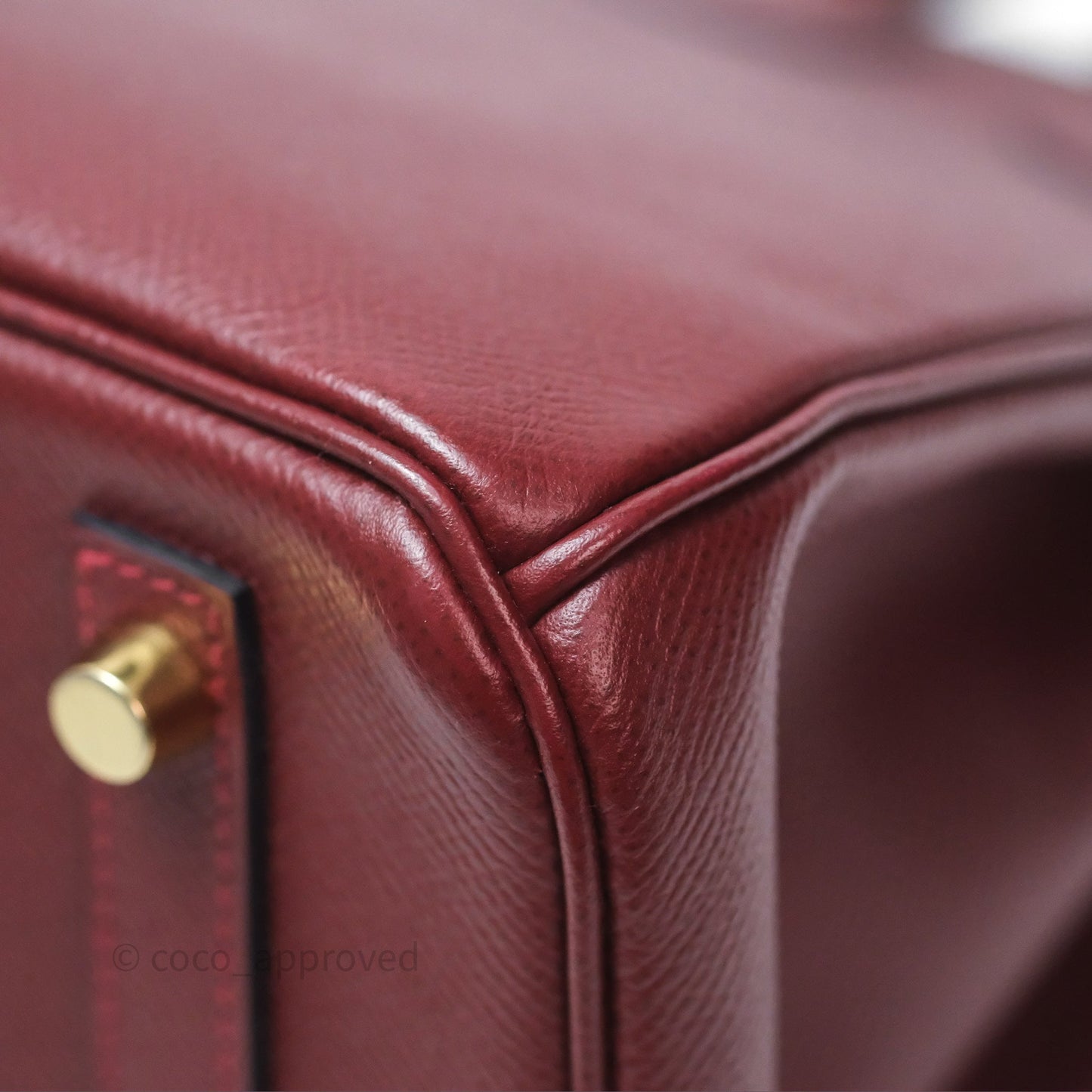 Hermès Birkin 30 Retourne Rouge H 55 Epsom Gold Hardware