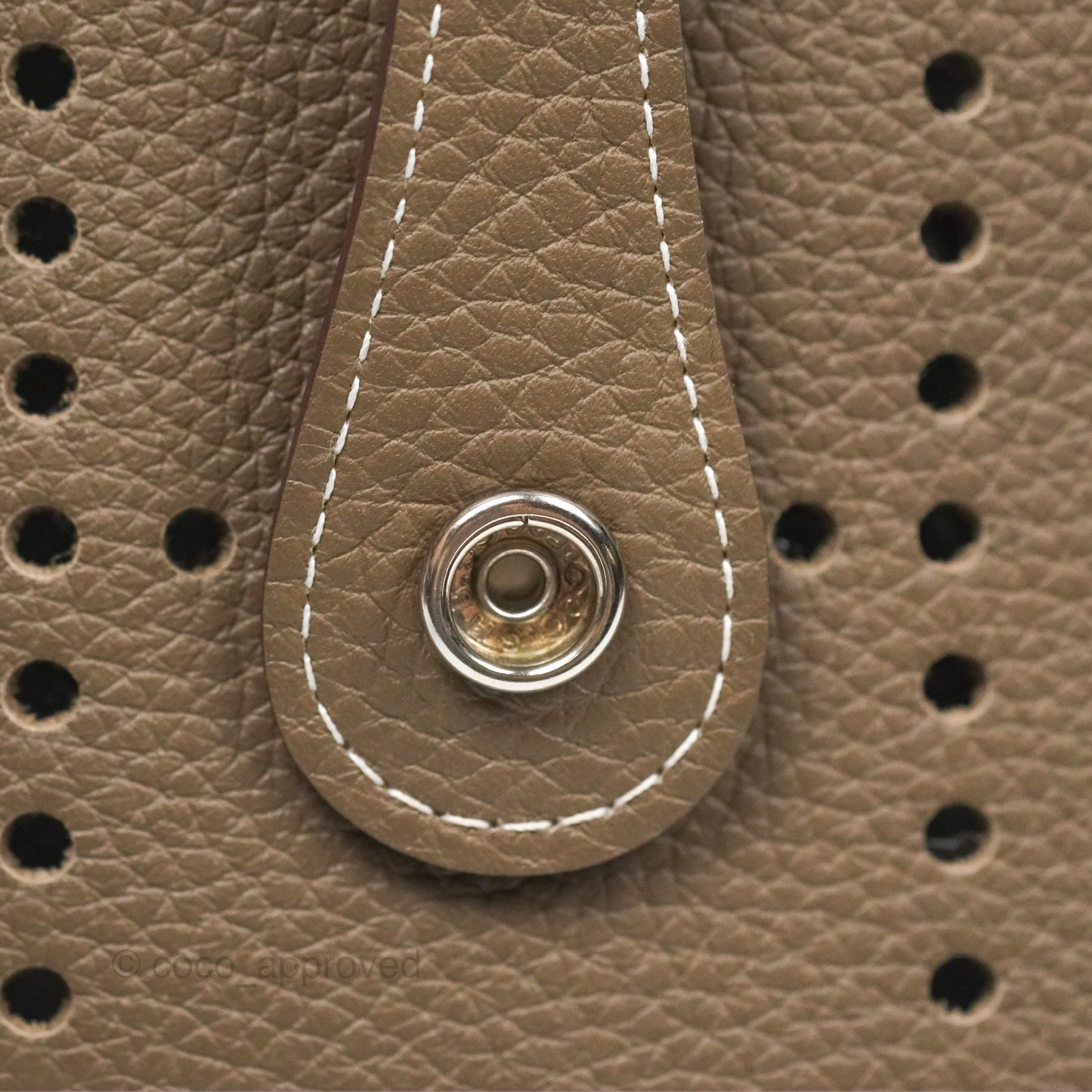 Hermes Evelyne III 29 Etoupe 18 Clemence Palladium Hardware