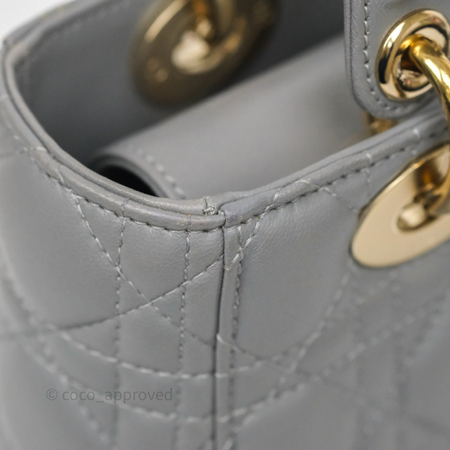 Dior Lady Dior My ABCDior Grey Lambskin Cannage