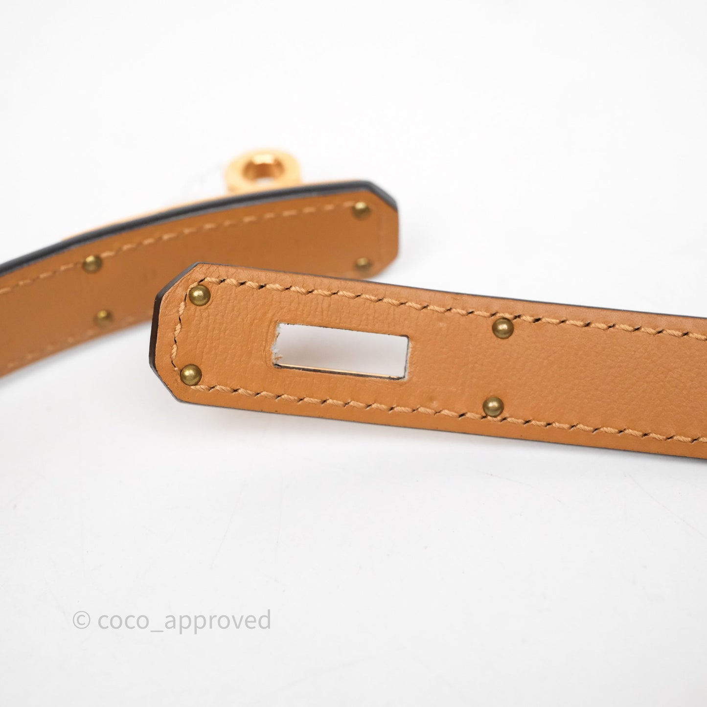 Hermès Kelly Buckle Belt Etoupe 18 Epsom Rose Gold Hardware