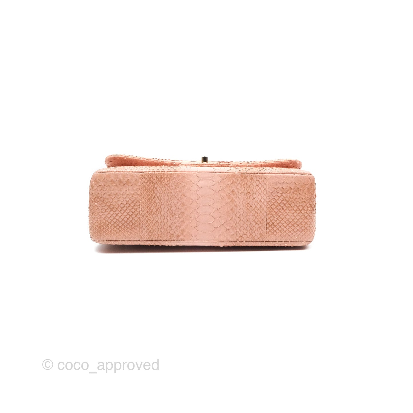 Chanel Jumbo Double Flap Python Pink Gold Hardware