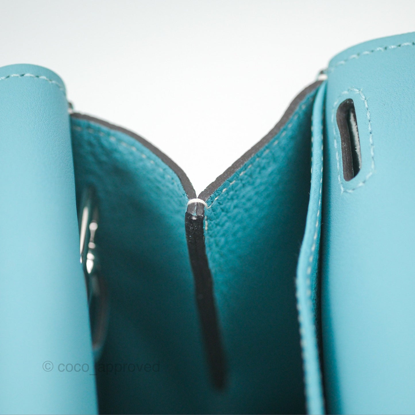 Hermès Halzan 31 Bleu Saint Cyr 3Z Clemence Palladium Hardware