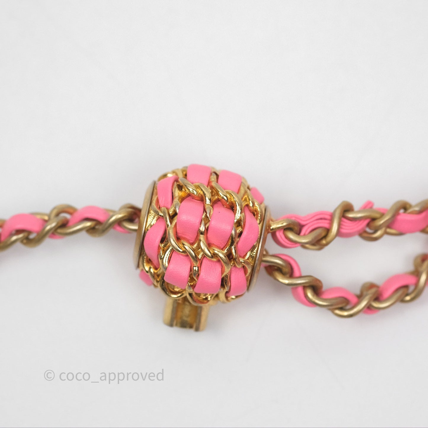 Chanel Mini Rectangular Pearl Crush Quilted Pink Lambskin Aged Gold Hardware