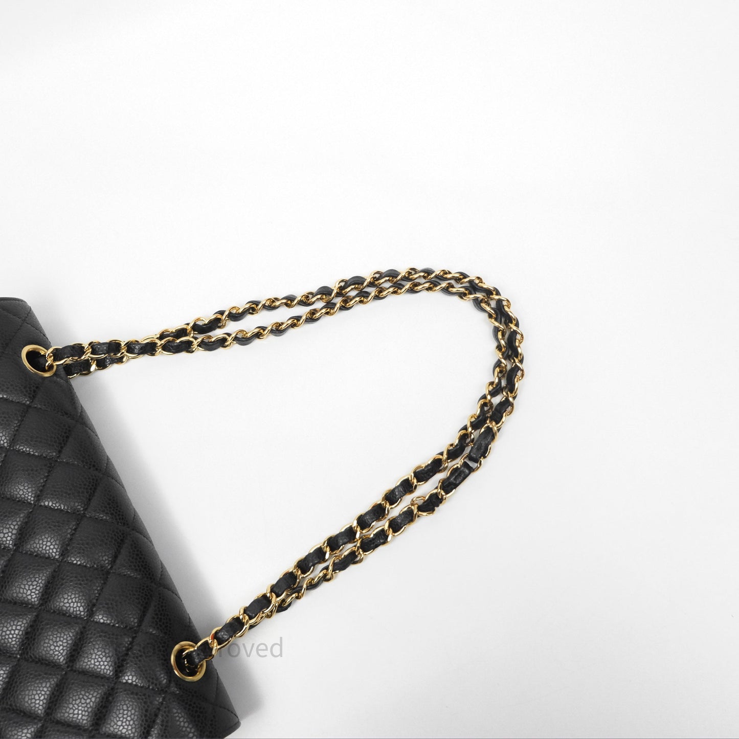 Chanel Classic M/L Medium Flap Quilted Black Caviar Gold Hardware