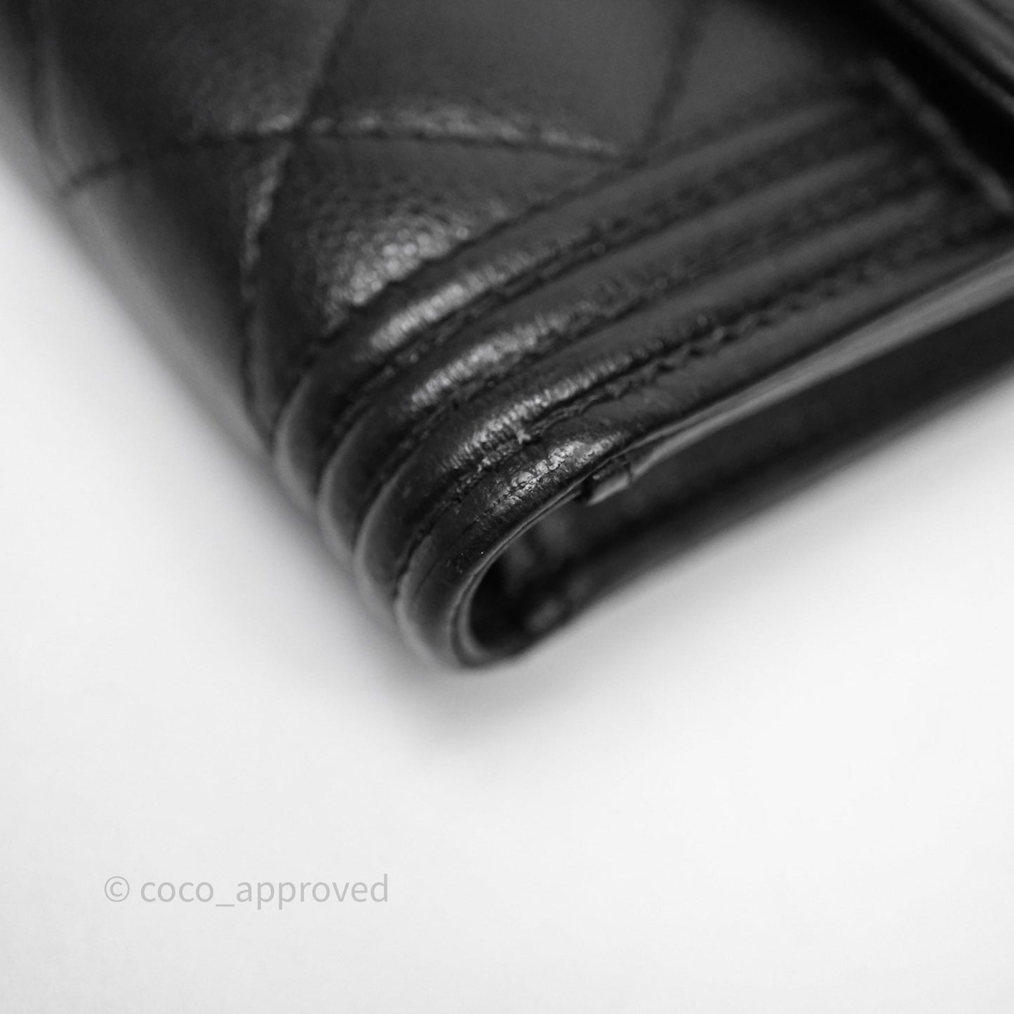Chanel Small Boy Flap Wallet Black Caviar Gold Hardware