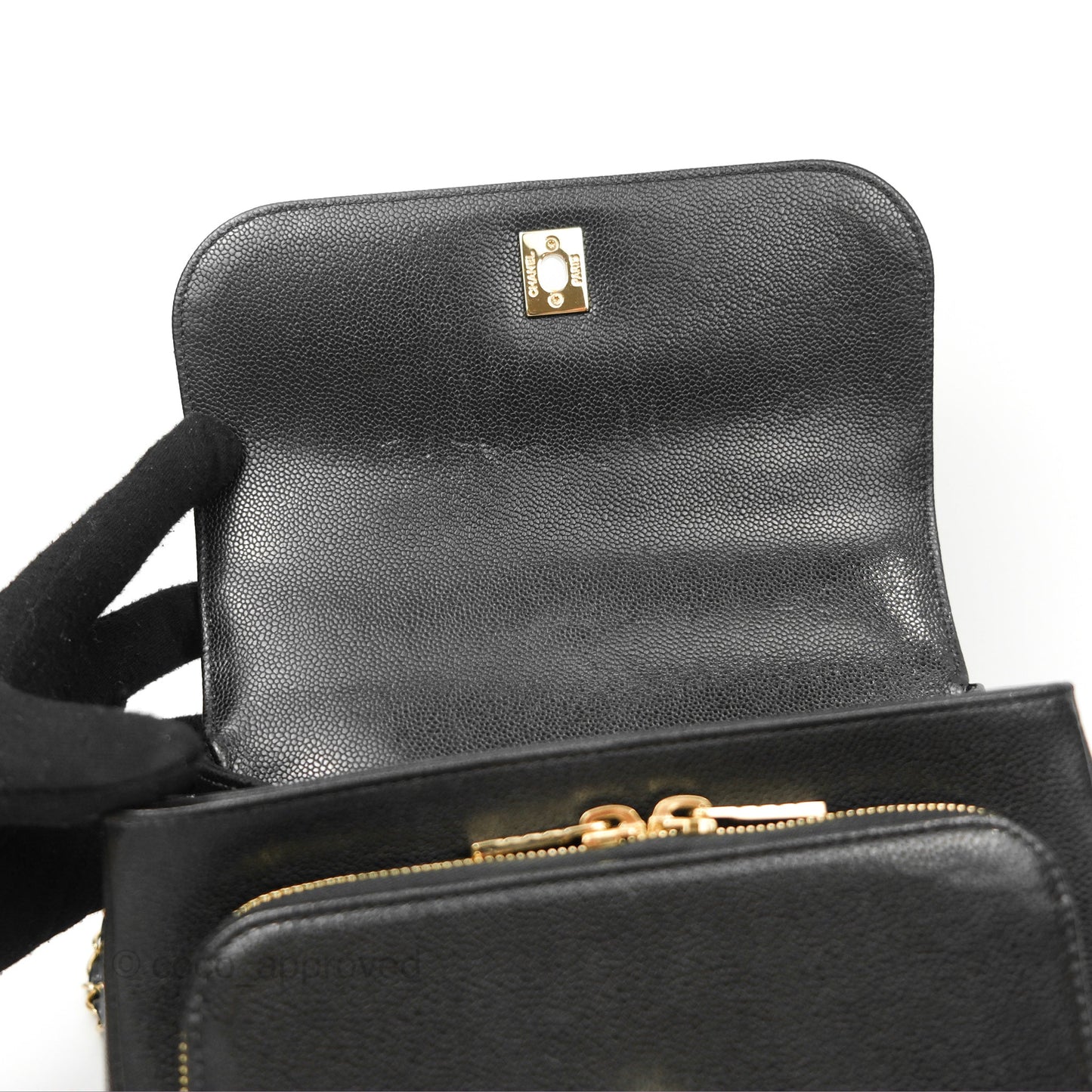 Chanel Quilted Medium Business Affinity Flap Black Caviar Gold Hardware