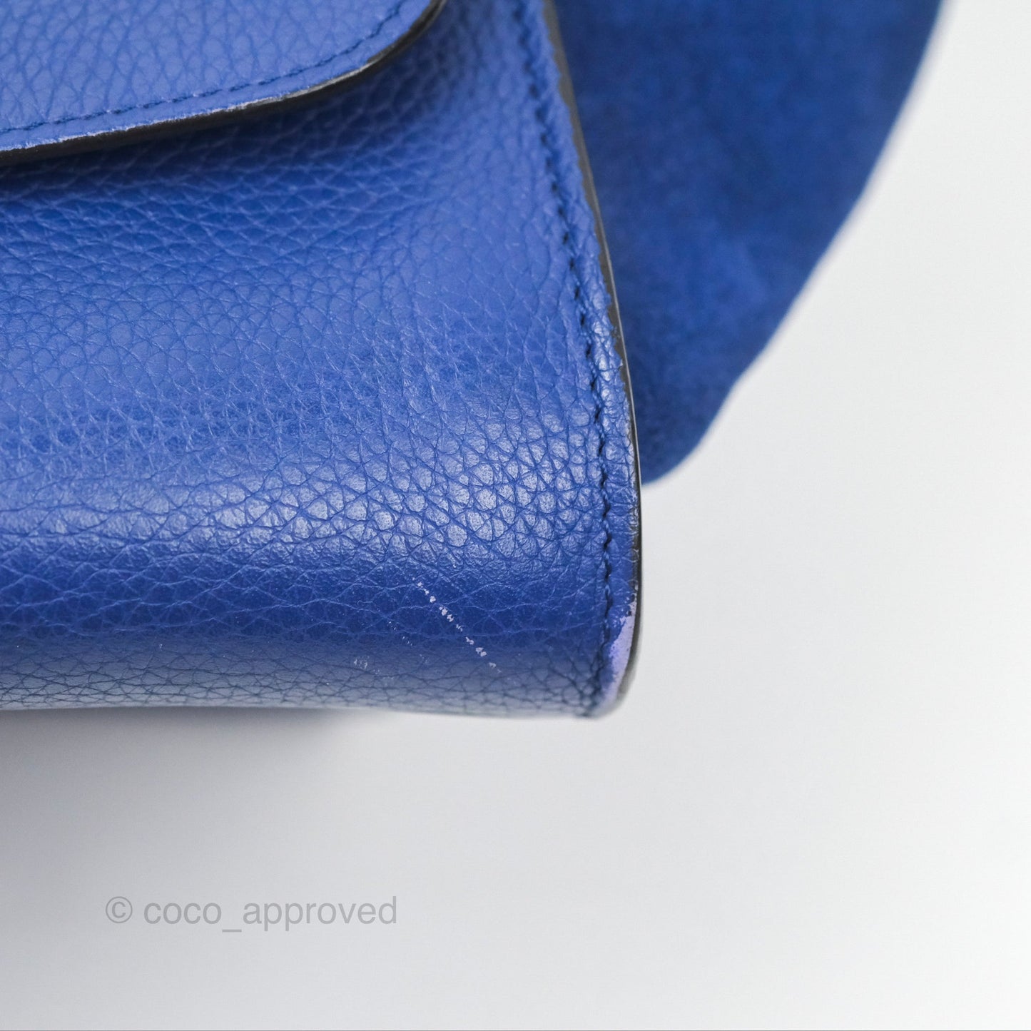 Celine Small Sleek Trapeze Blue Calfskin
