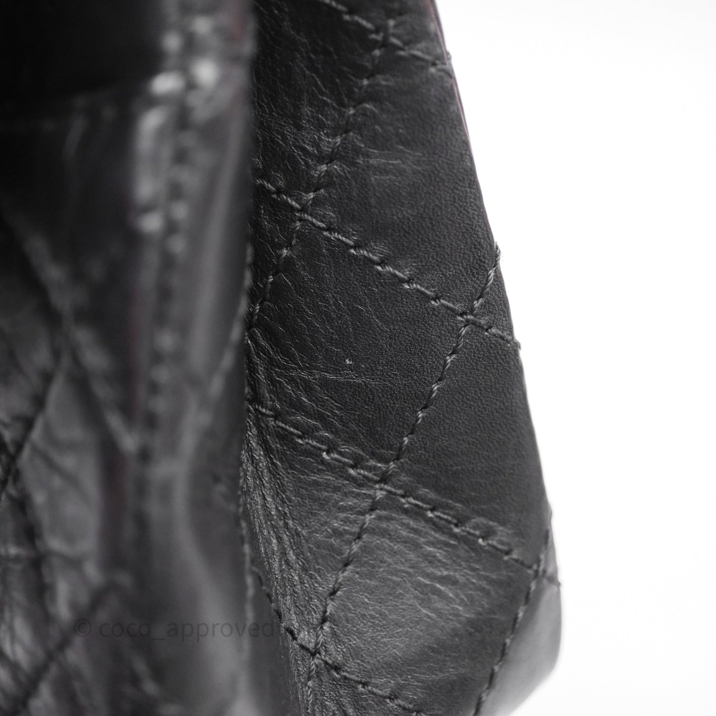 Chanel Reissue 225 Quilted Black Crumple Calfskin Ruthenium Hardware