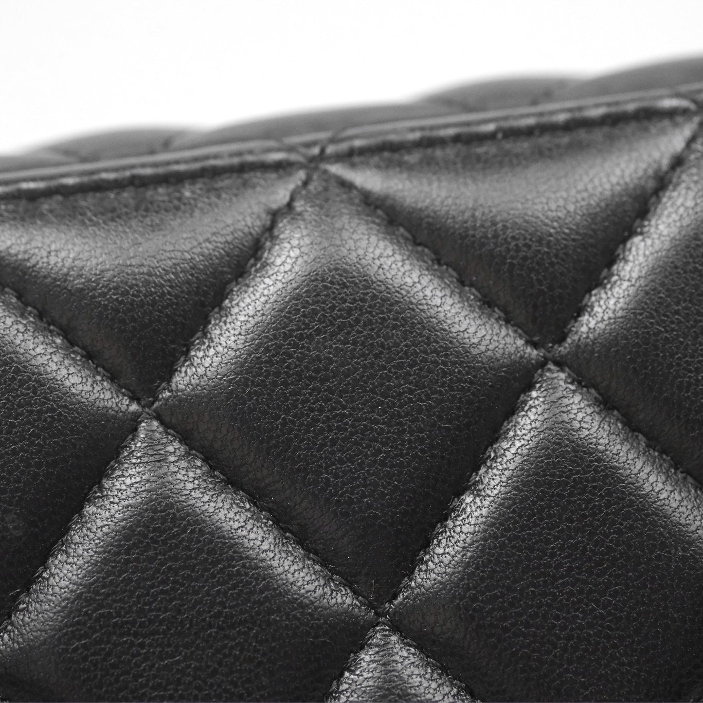 Chanel Vanity Rectangular Top Handle Black Lambskin Aged Gold Hardware