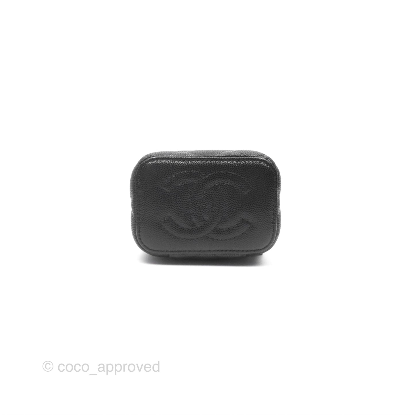 Chanel Mini Vanity With Chain Black Caviar Gold Hardware