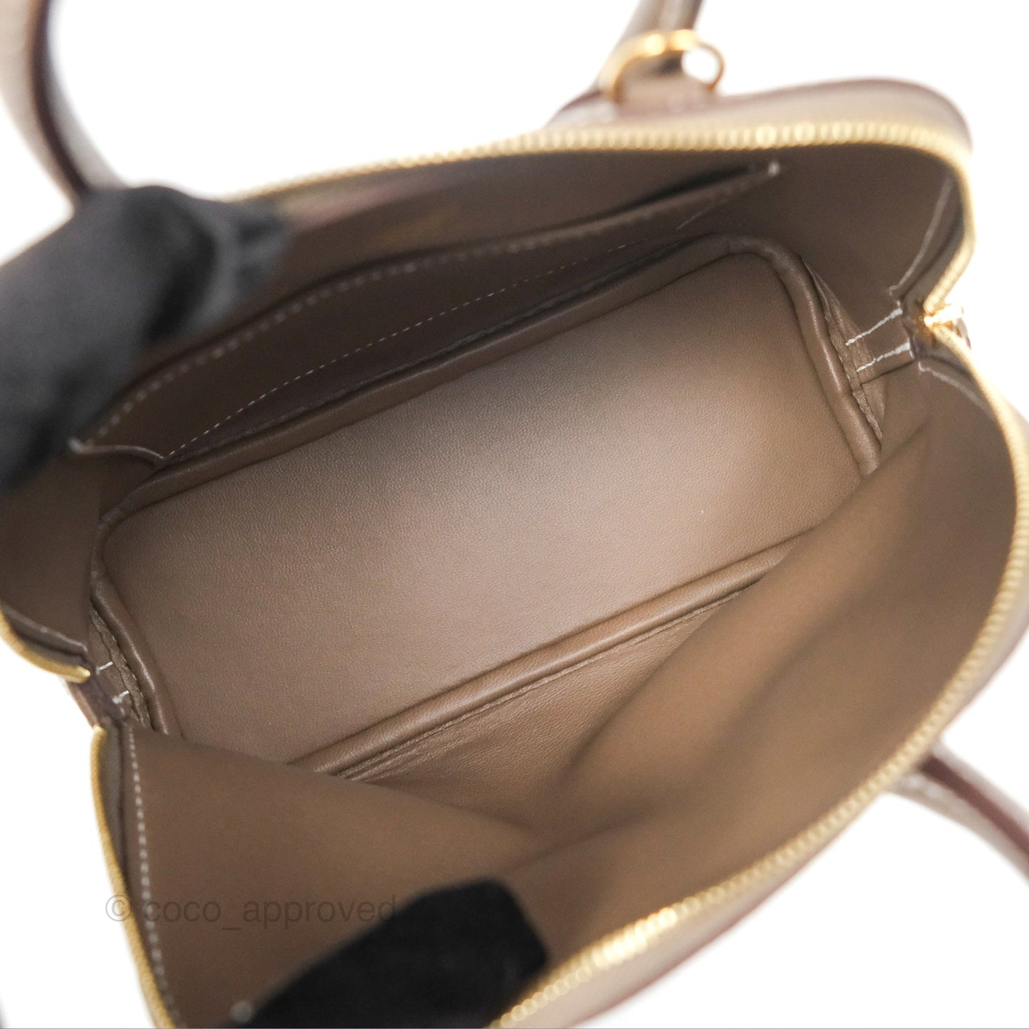 Hermès Bolide Mini 1923 Etoupe Evercolor Gold Hardware