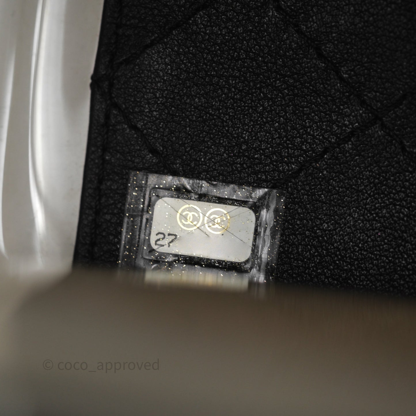 Chanel Medium Sand By The Sea PVC Flap Black Lambskin Gold Hardware