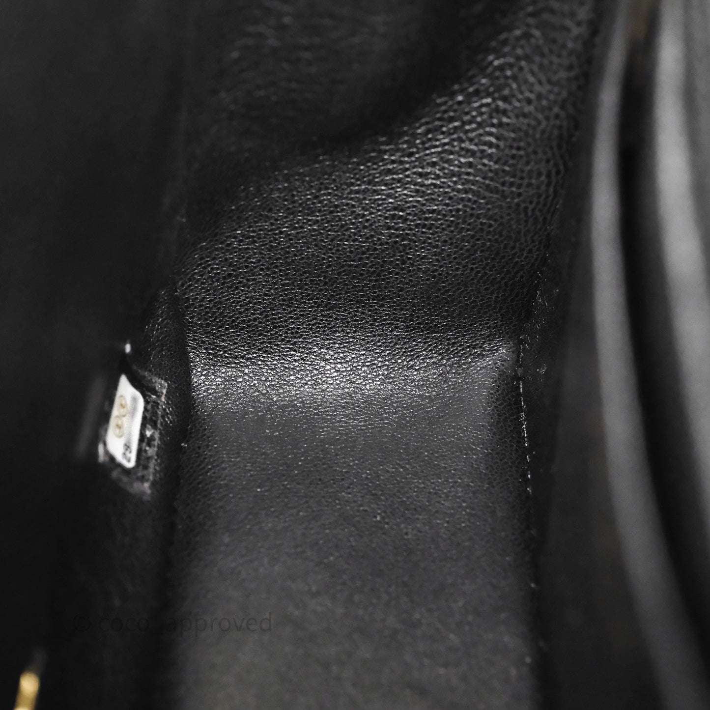 Chanel Mini Square Black Caviar Gold Hardware