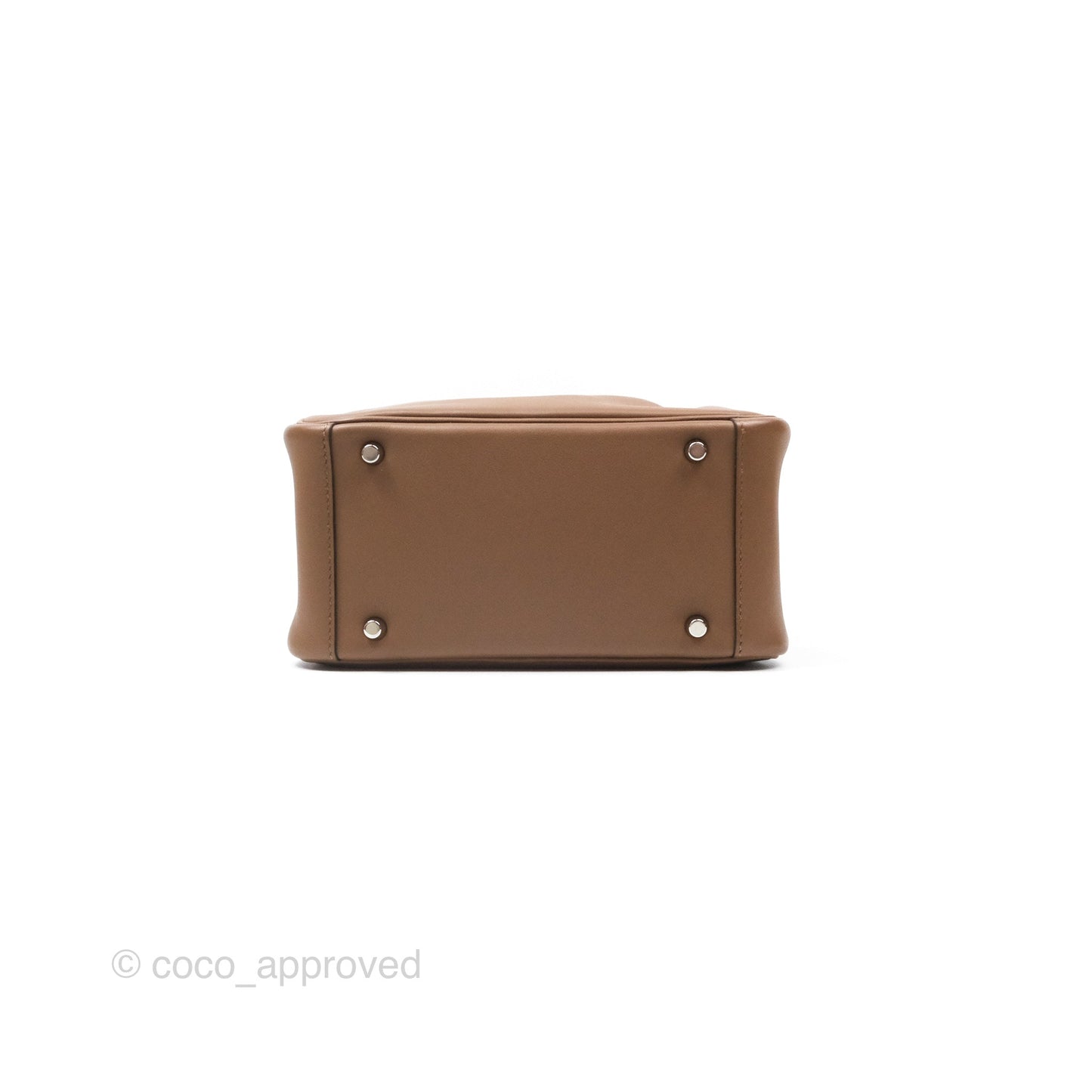 Hermès Mini Lindy 20 Verso Swift Alezan 3G / Biscuit 48 Palladium Hardware