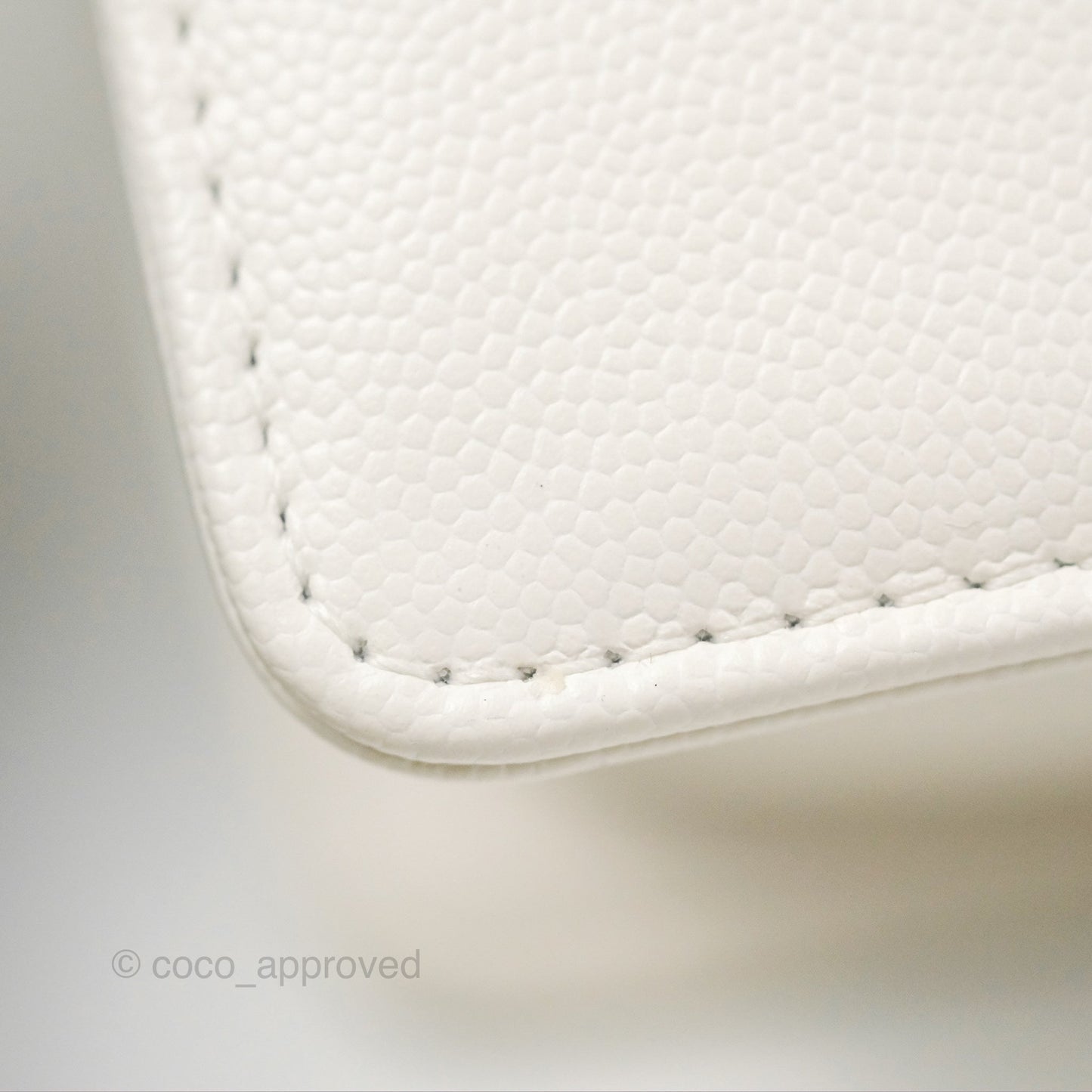 Chanel Medium Boy Quilted White Caviar Gold Hardware