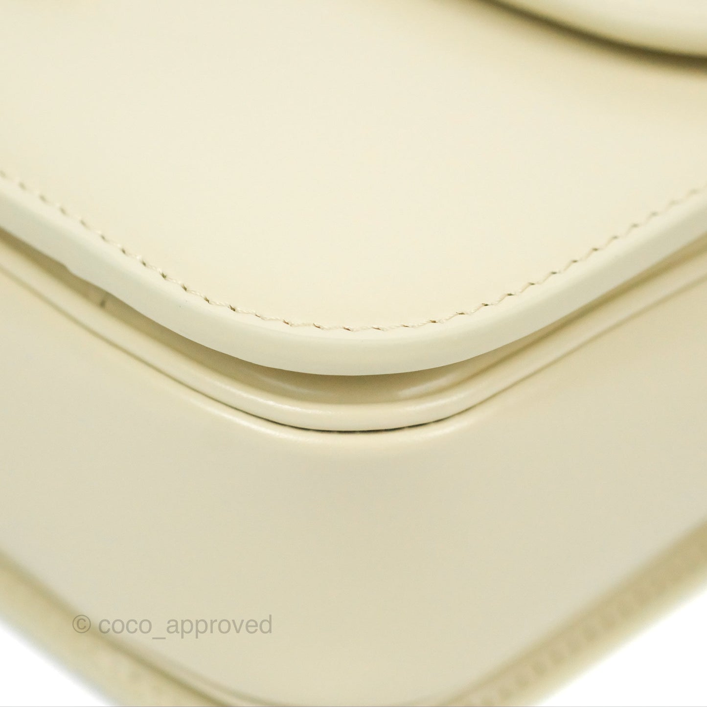 Celine Medium Triomphe Bag Limestone Shiny Calfskin