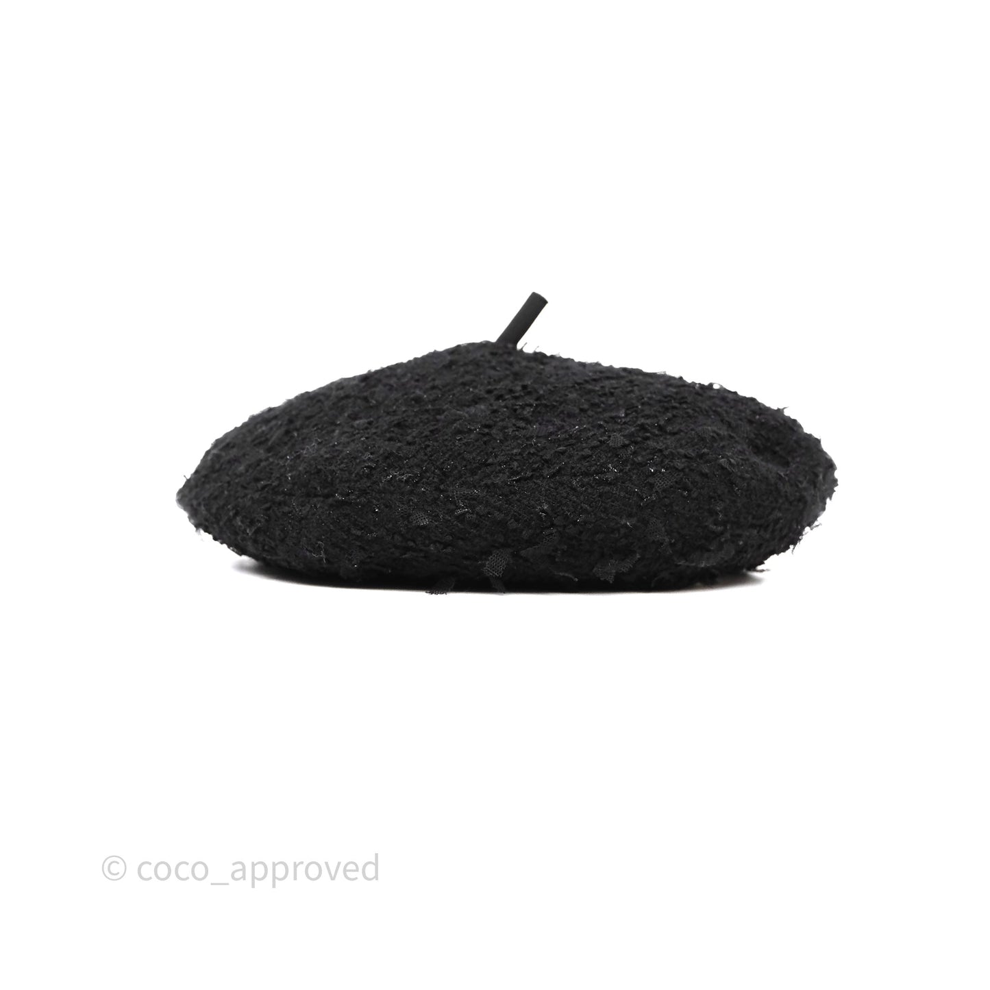 Chanel Beret Tweed Black