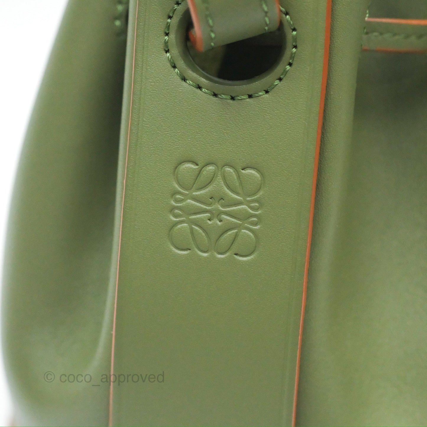 Loewe Mini Balloon Bucket Bag Green Calfskin