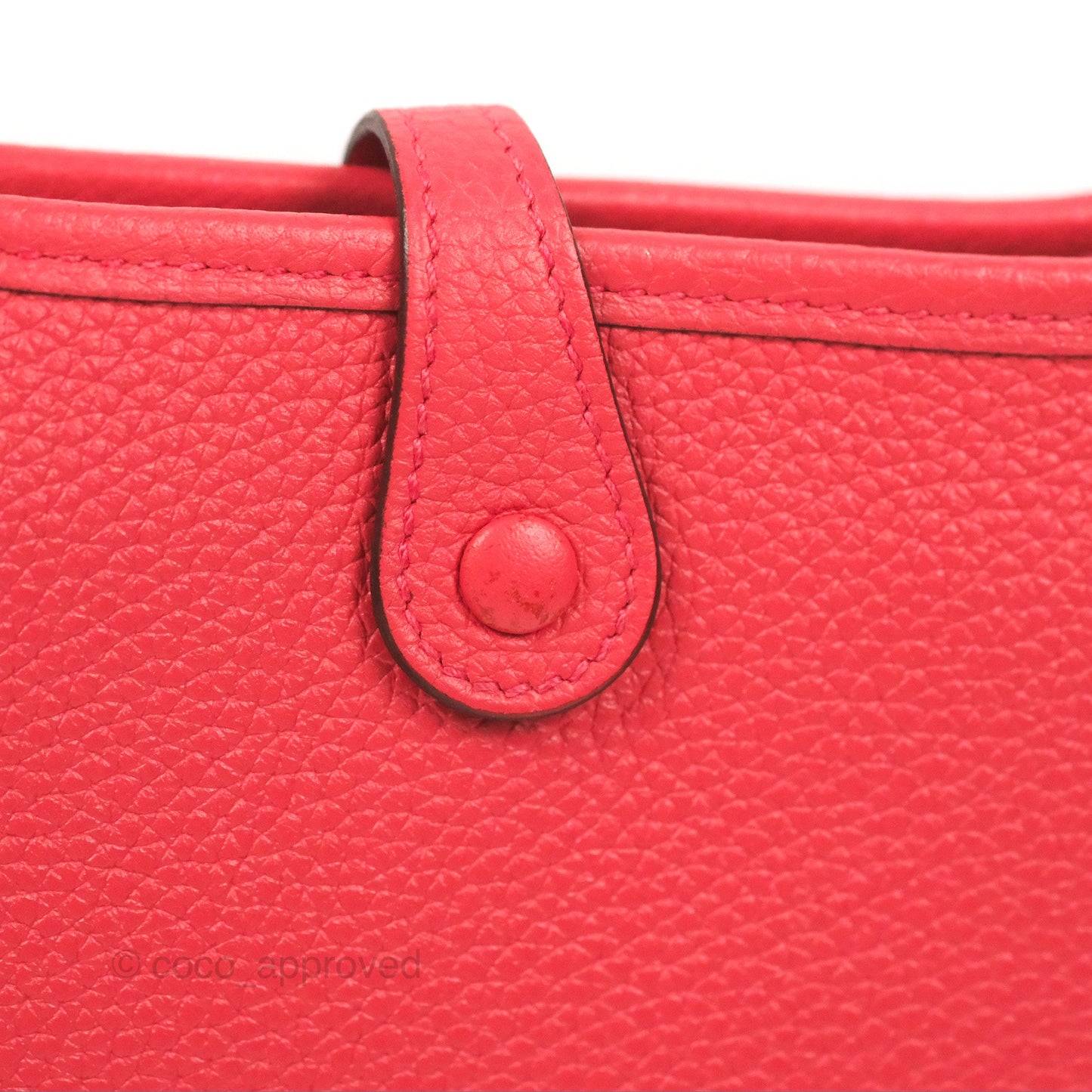 Hermès Mini Evelyne 16 Bougainvillier/ Rouge Pivoine TM Palladium Hardware
