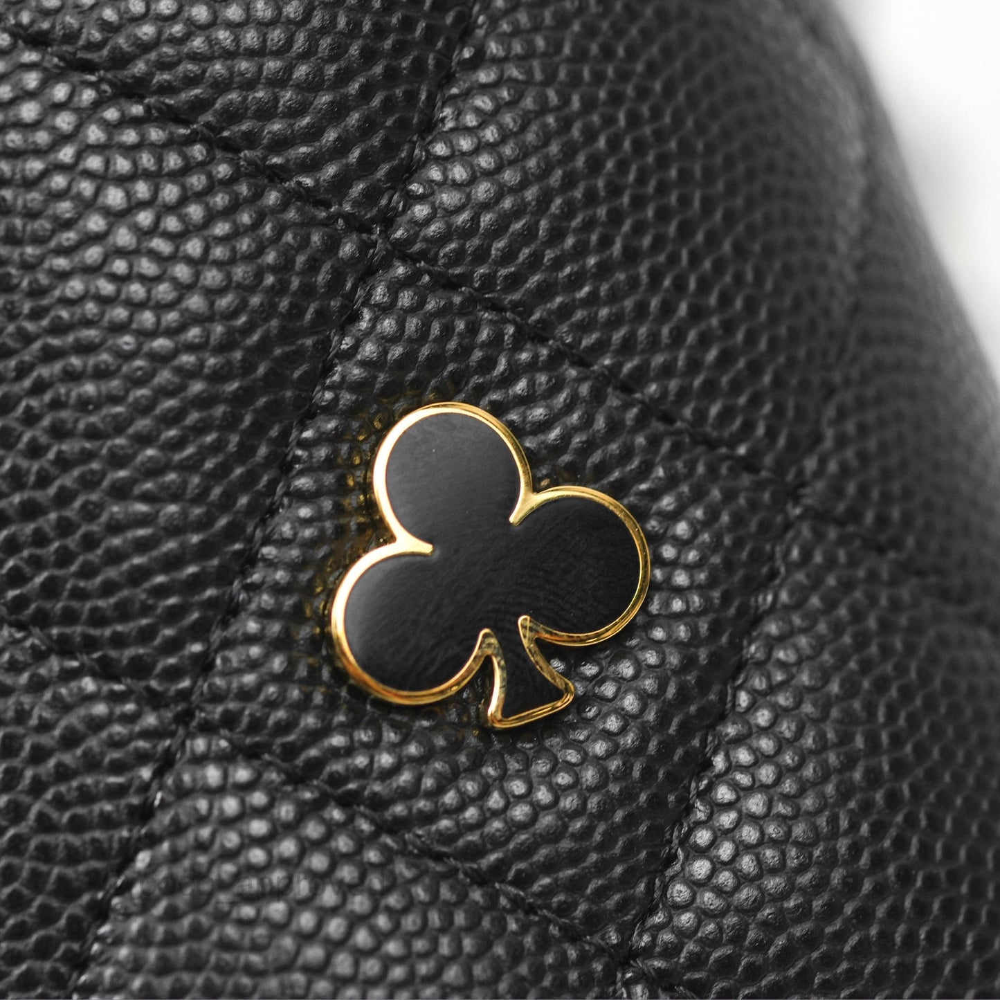 Chanel Mini Poker Vanity With Chain Black Caviar Gold Hardware