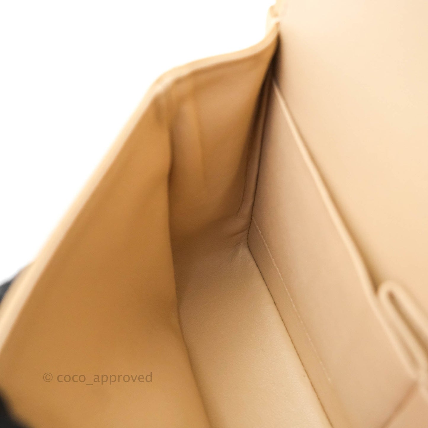 Chanel Classic M/L Medium Double Flap Beige Caviar Gold Hardware