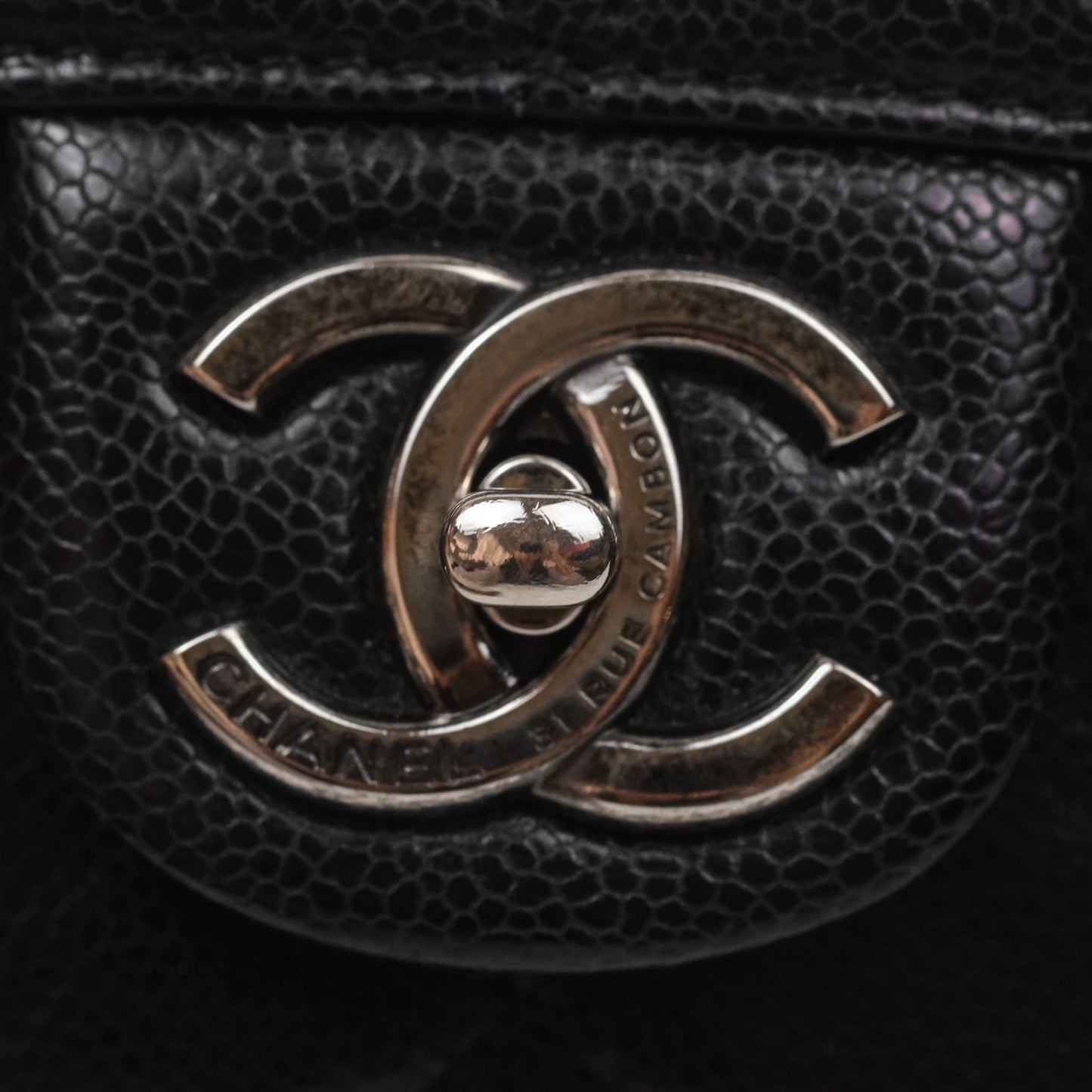 Chanel Quilted Single Flap Bag Soft Caviar Black Ruthenium Hardware
