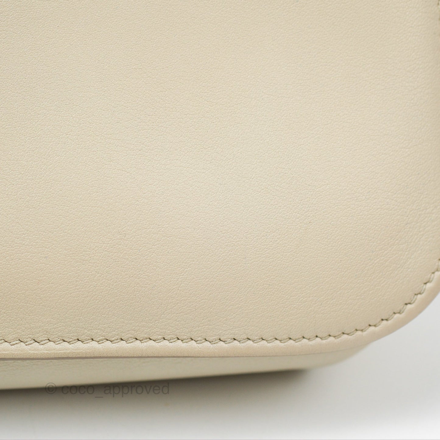 Hermès Halzan 22 Mini Craie Swift Palladium Hardware
