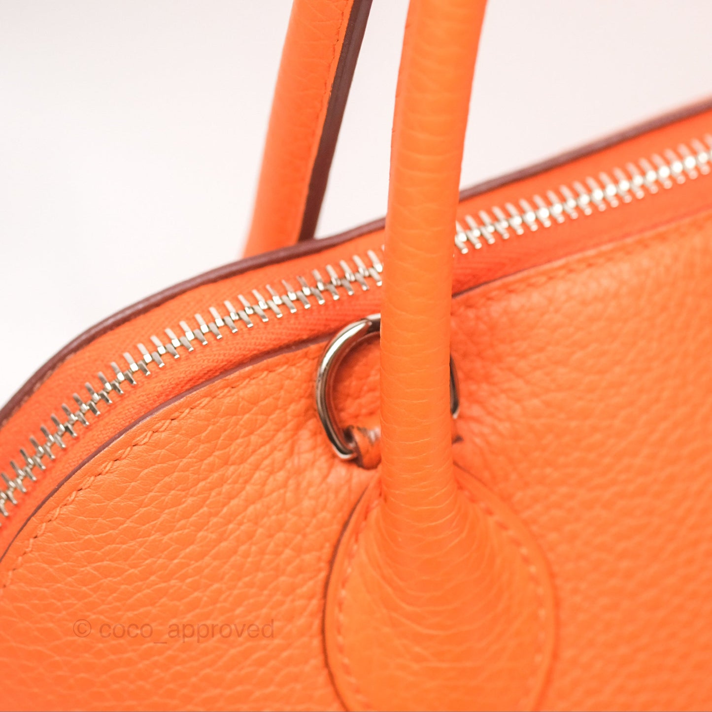Hermès Bolide 31 Orange H Clemence Palladium Hardware