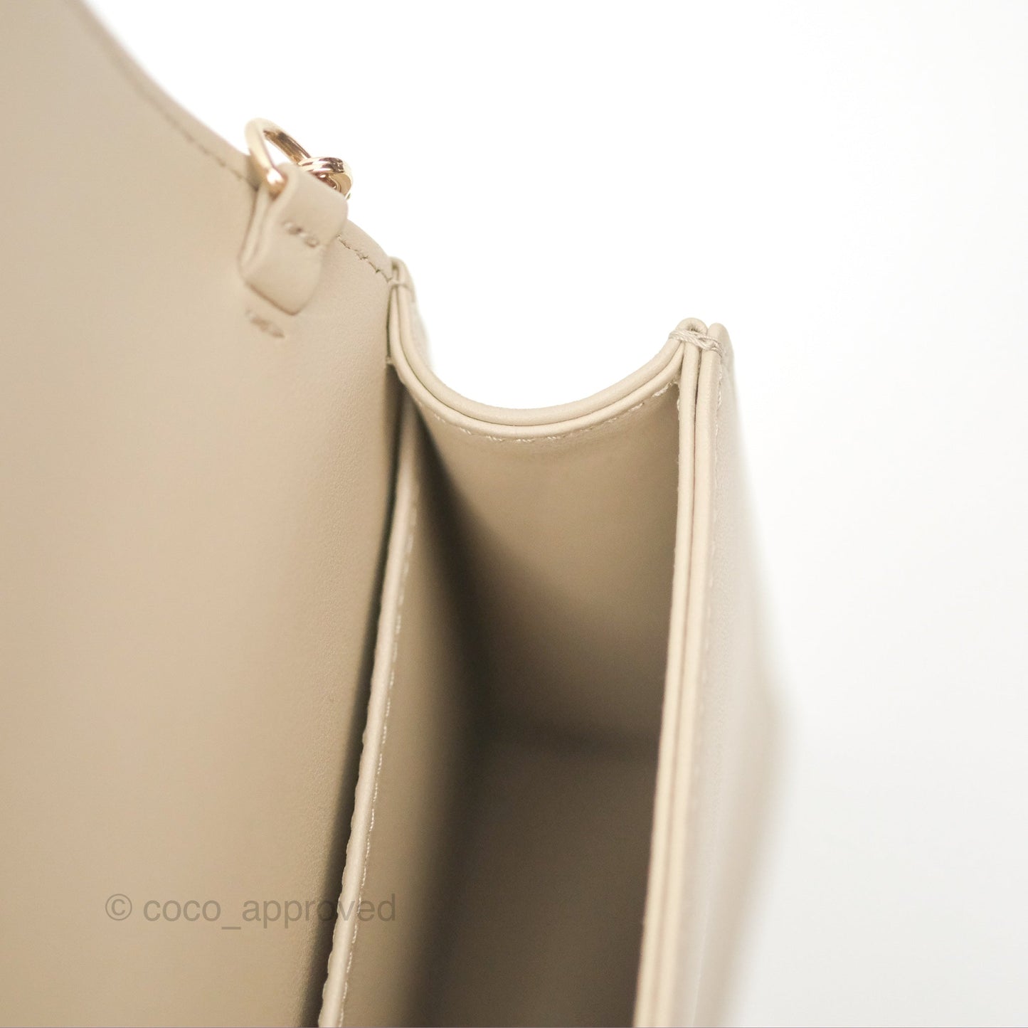 Dior Lady Dior Pouch on Chain Sand Cannage Lambskin