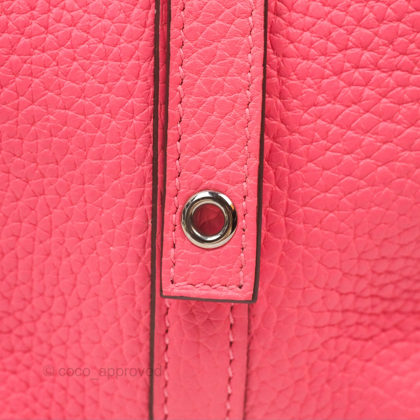 Hermès Picotin Lock 18 Rose Azalee Clemence Palladium Hardware
