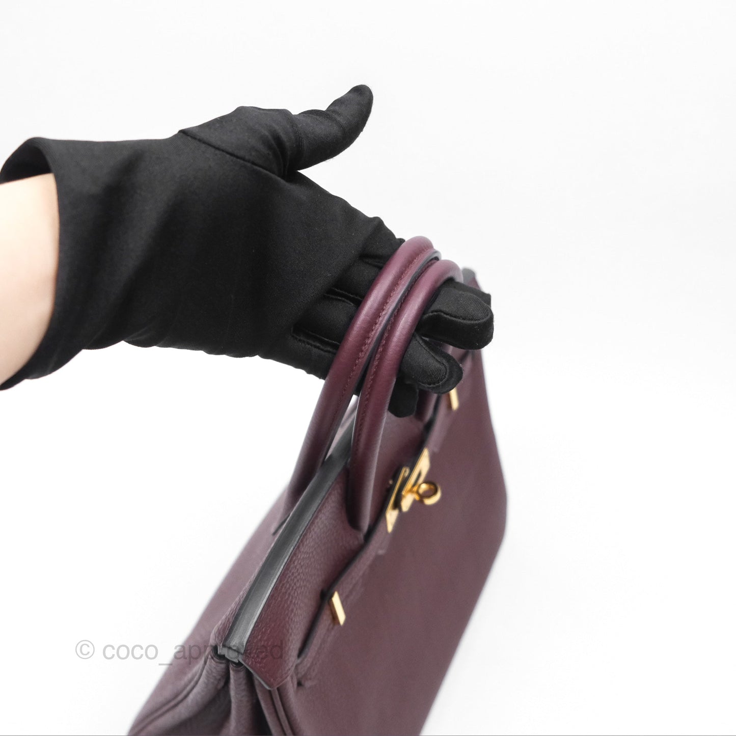 Hermès Birkin 25 Retourne Bordeaux Togo Gold Hardware