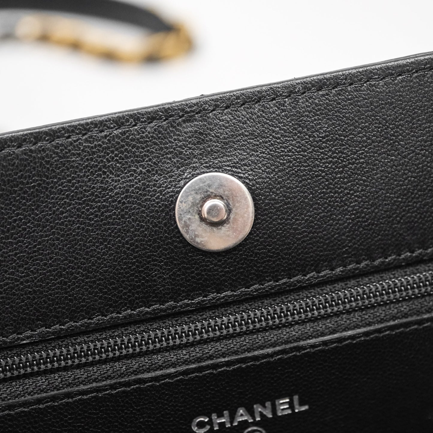 Chanel 19 Wallet on Chain WOC Black Mixed Hardware