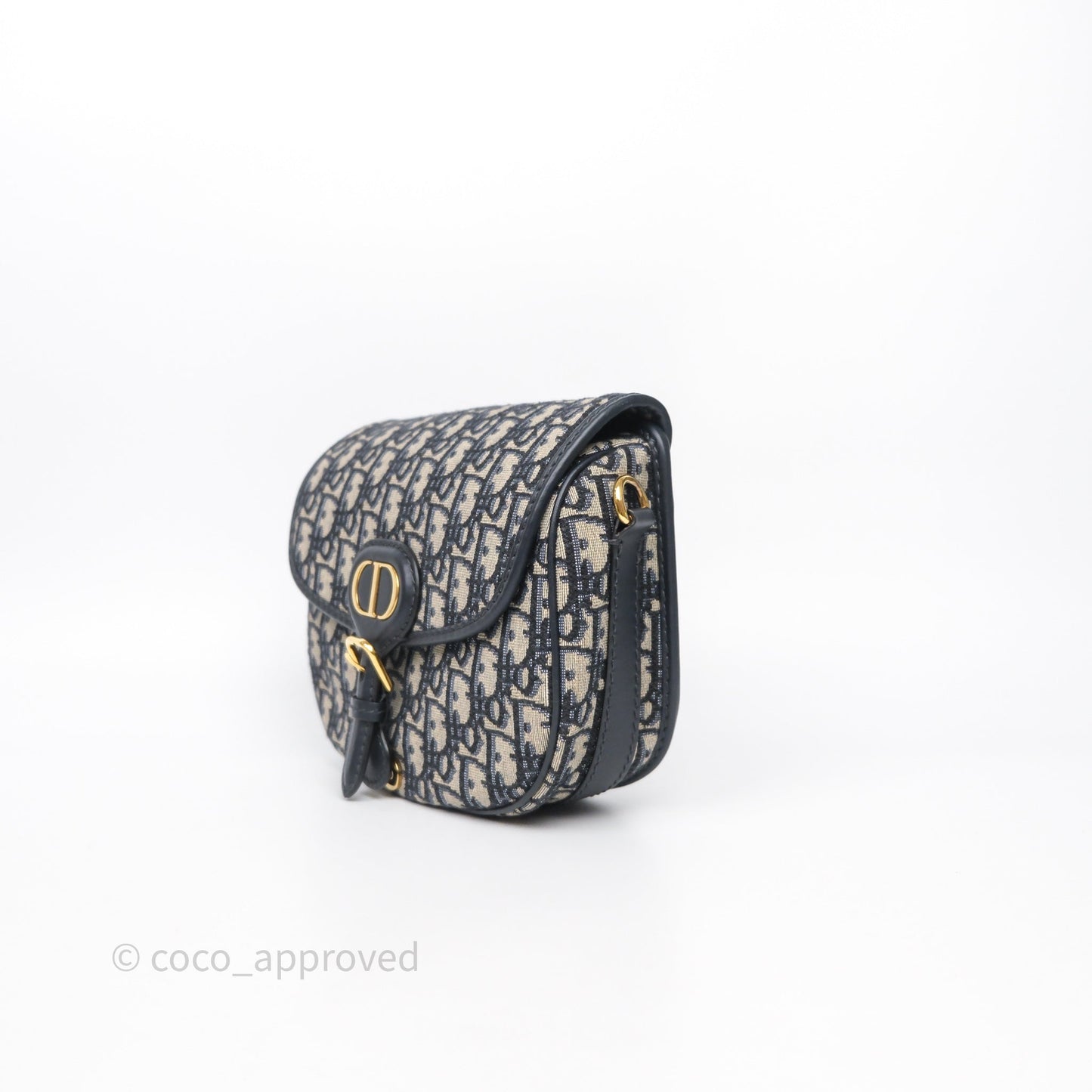 Christian Dior Medium Bobby Bag Blue Oblique Jacquard Canvas