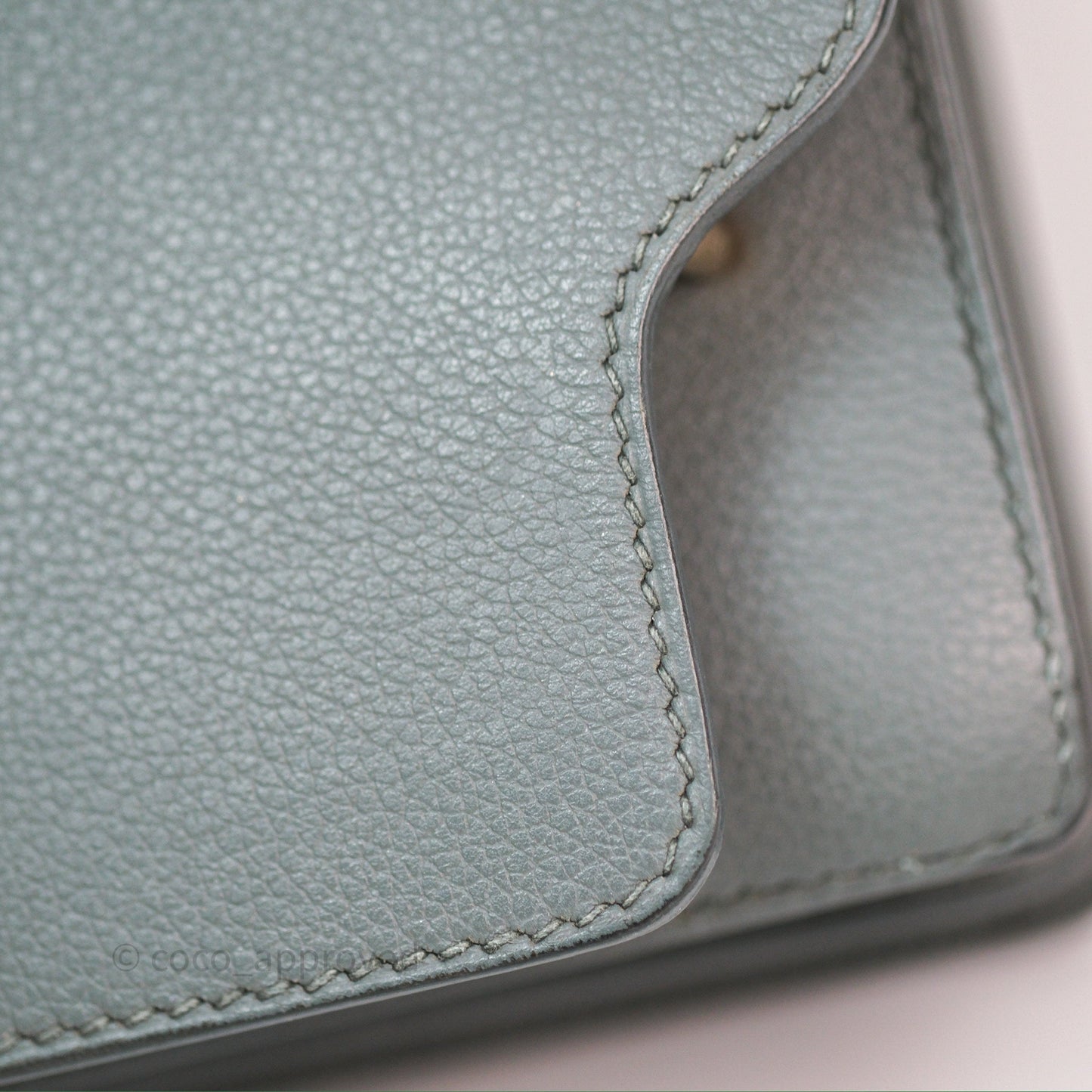 Hermès Roulis Mini 18 Vert Amancde 63 Evercolor Gold Hardware