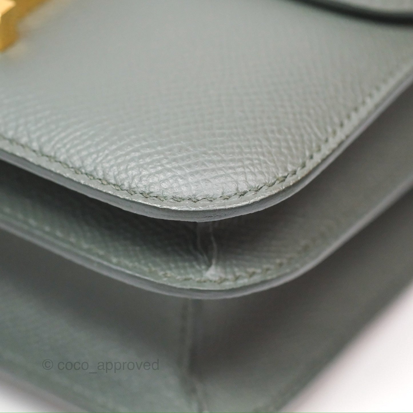 Hermès Constance Mini 18cm Vert Amande Epsom Gold Hardware