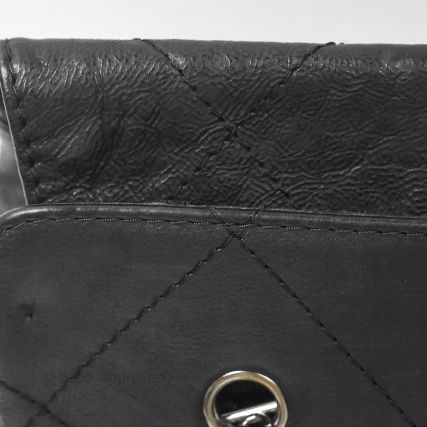 Chanel Large Hamptons Shopping Tote Black Washed Calfskin