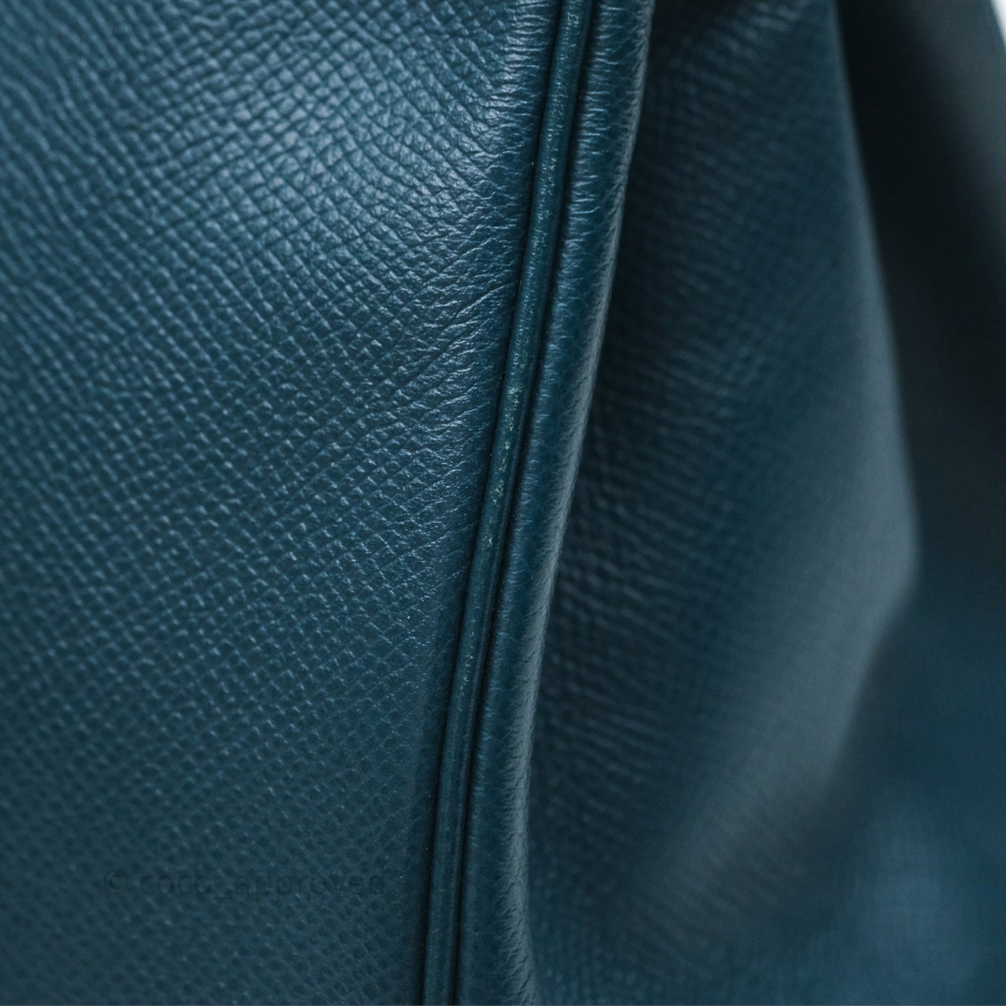 Hermès Birkin 30 Retourne Bleu de Prusse 7P Epsom Gold Hardware