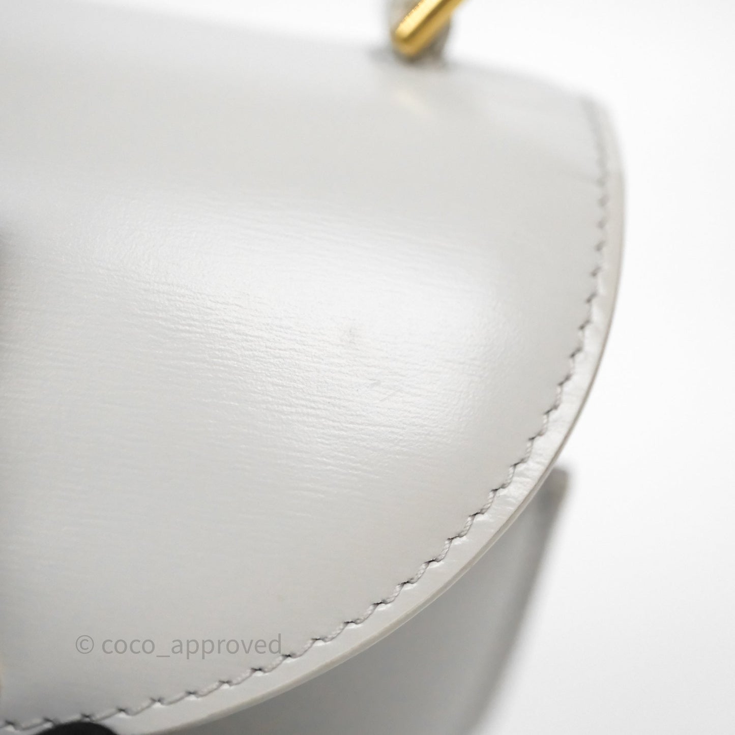 Celine Mini Besace Clea in Shiny Calfskin Grey