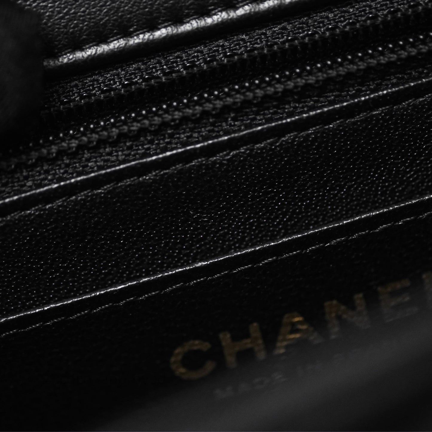 Chanel Mini Square Flap Chevron Black Lambskin Aged Gold Hardware
