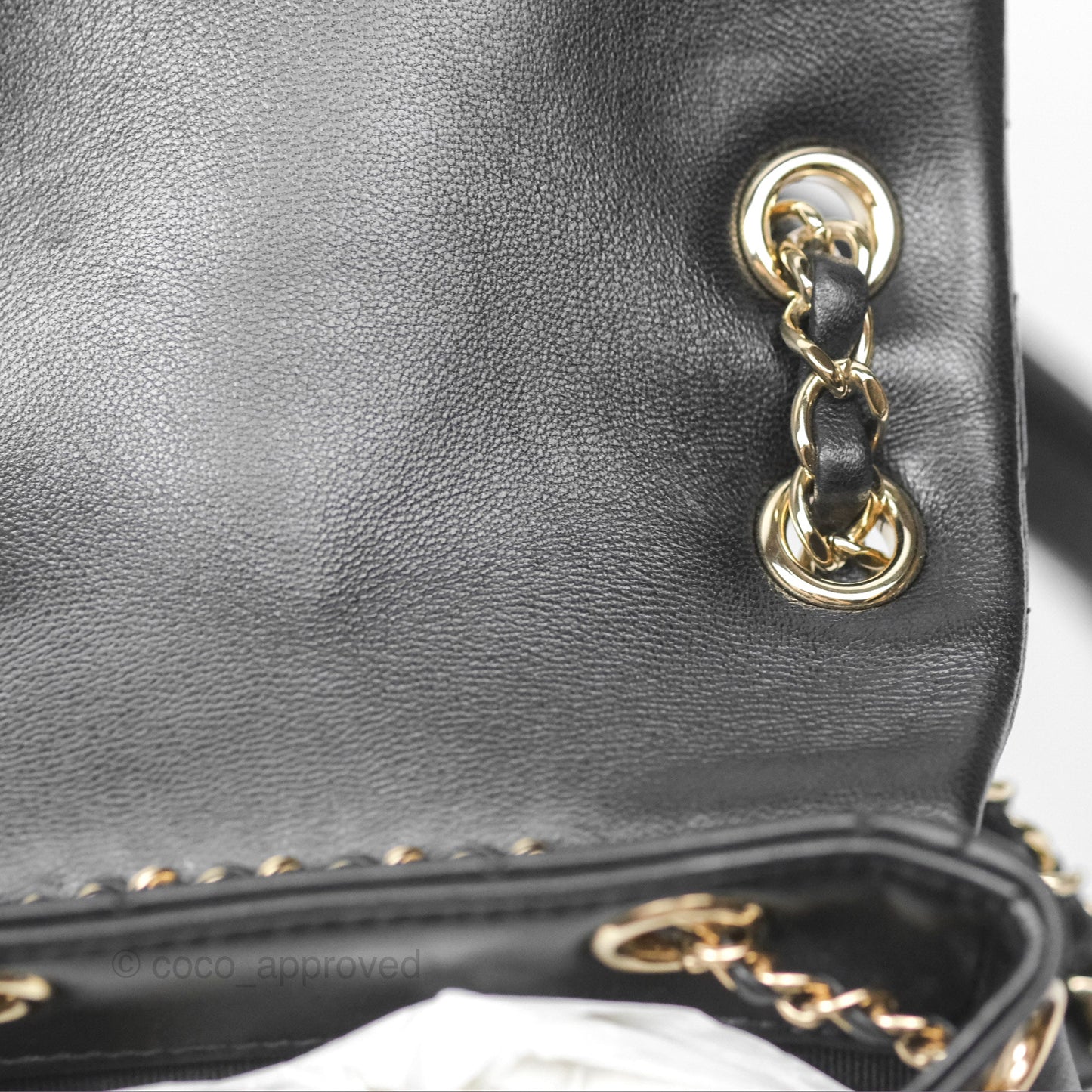 Chanel Quilted Small Duma Drawstring Backpack Black Lambskin