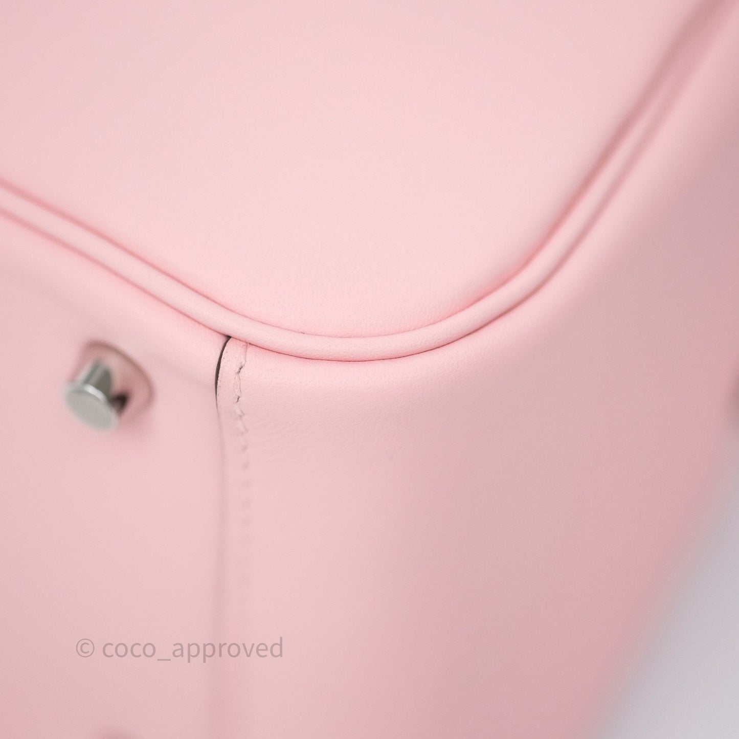 Hermès Mini Lindy II 20 Rose Sakura 3Q Swift Palladium Hardware