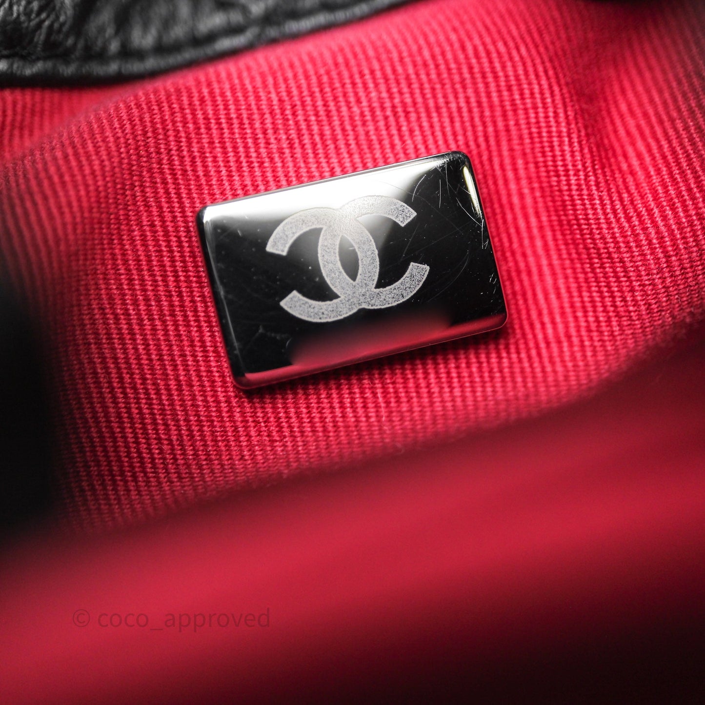 Chanel Small Gabrielle Backpack Quilted Black Aged Calfskin